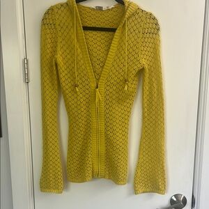 Athleta Crochet Hooded Sweater